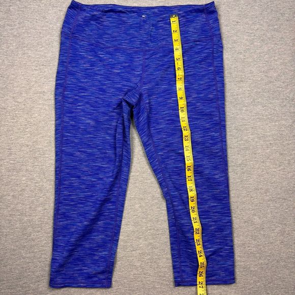 Athleta Small Mid Rise Crop Leggings Purple 722061-01 Supportive Stretchy - Picture 9 of 10